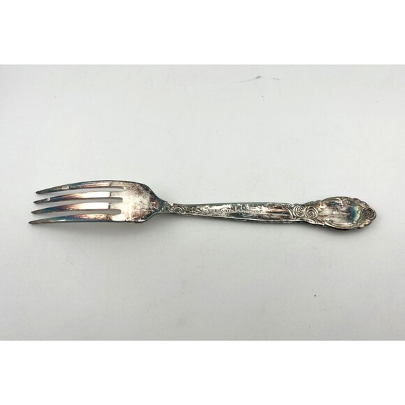 Vtg ONEIDA Silversmiths Silverplate DINNER FORK Rose Floral Ballad Country Lane - Picture 4 of 11